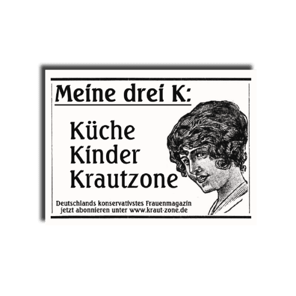 Kinder, Küche, Krautzone (Aufkleber)